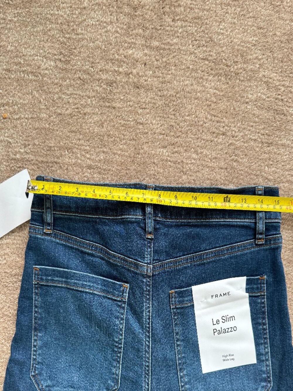 NWT FRAME Le Slim Palazzo Jeans 30 High Rise Wide Leg Medium Blue - Picture 5 of 8